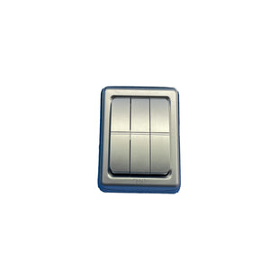 CHINT 3 INTERRUPTORES CONTROLE DUPLO-NEW2-011/S-PRATEADO.